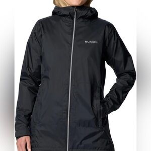 Women’s Columbia Switchback II Black Long Raincoat/Windbreaker Spring Coat